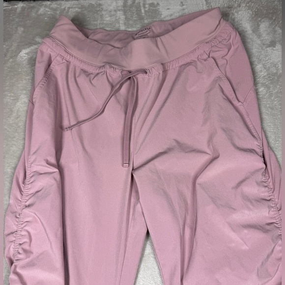 Athleta Attitude Sugarplum Mauve Dusty Rose Pink Athletic Jogger Pants 6 Tall - Picture 3 of 16
